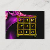 Carte De Visite CARRÉ MAGIC 33 Vagues Fractales Violet Rose Noir (Dos)