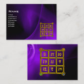 Carte De Visite CARRÉ MAGIC 33, Violet Noir (Devant / Derrière)