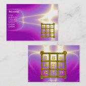 Carte De Visite CARRÉ MAGIC 33, Violet rose violet violet (Devant / Derrière)