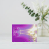 Carte De Visite CARRÉ MAGIC 33, Violet rose violet violet (Debout devant)