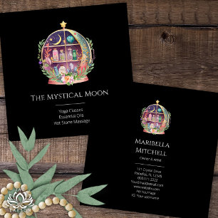 Carte De Visite Carré Magical Essential Oils Apothecary Yoga Crystals