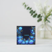Carte De Visite Carré Magical Midnight Garden Floral (Debout devant)