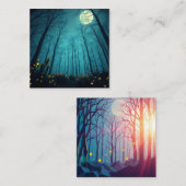 Carte De Visite Carré magie lunaire (Devant / Derrière)