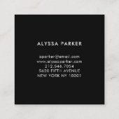 Carte De Visite Carré Magnolia peinte en noir (Dos)