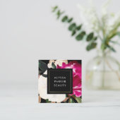 Carte De Visite Carré Magnolia peinte en noir (Debout devant)