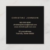 Carte De Visite Carré Maille d'or fleur sauvage Queen Bee (Dos)