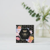Carte De Visite Carré Maille d'or fleur sauvage Queen Bee (Debout devant)