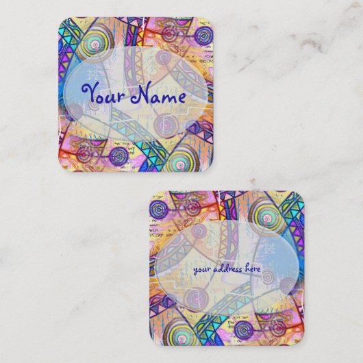 Carte De Visite Carré Main dessinée par EDDArt - Dream Scale 1a (Devant / Derrière)