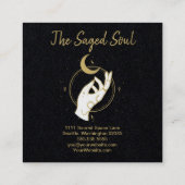 Carte De Visite Carré Main et lune (Dos)