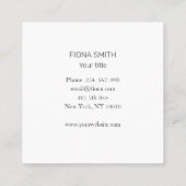 Carte De Visite Carré Mains gris vert clair (Dos)