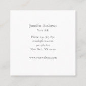 Carte De Visite Carré Mains rose beige (Dos)