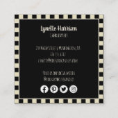 Carte De Visite Carré Maison de campagne Whimsical Kraft (Dos)