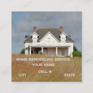 Carte De Visite Carré maison historique maison blanche manoir remodelage