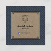 Carte De Visite Carré Maison rustique primitive de Saltbox de campagne s (Dos)