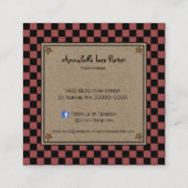 Carte De Visite Carré Maison rustique Primitive Pays Salon (Dos)