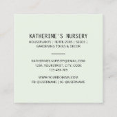 Carte De Visite Carré Maison Shop Nursery Moderne Abstrait Minimal (Dos)