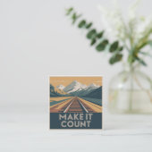 Carte De Visite Carré Make It Count (Debout devant)