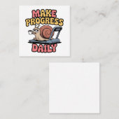 Carte De Visite Carré Make Progress Daily (Devant / Derrière)