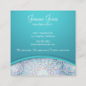 Carte De Visite Carré Mandala de flocon de neige (Dos)