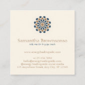 Carte De Visite Carré Mandala de la marine Brown (Dos)