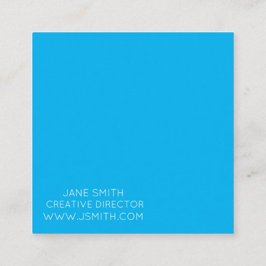 Carte De Visite Carré Mandala design design moderne stylisé industrie cr (Dos)