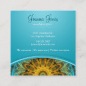 Carte De Visite Carré Mandala d'étoile d'océan (Dos)