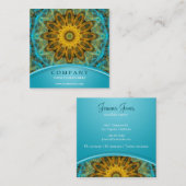 Carte De Visite Carré Mandala d'étoile d'océan (Devant / Derrière)