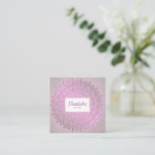 Carte De Visite Carré Mandala ethnique de gradient (Debout devant)