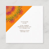 Carte De Visite Carré Mandala. floral ethnique (Dos)