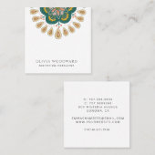 Carte De Visite Carré Mandala Meditation Instructor (Devant / Derrière)