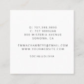 Carte De Visite Carré Mandala Meditation Instructor (Dos)