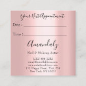 Carte De Visite Carré Manucure Manucure Manucure Manucure Pink Lashes (Dos)