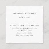 Carte De Visite Carré Maquillage Abstrait Faux Rose moderne (Dos)