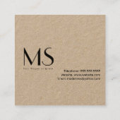 Carte De Visite Carré Maquillage Artiste Aquarelle Botanique Rose Floral (Dos)