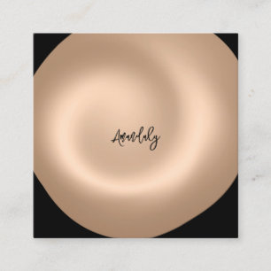 Carte De Visite Carré Maquillage Artiste Code QR Logo Noir Blanc Noir