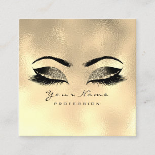 Carte De Visite Carré Maquillage Artiste Eyebrow Eye Lash Lux Parties sc