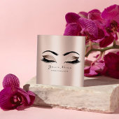 Carte De Visite Carré Maquillage Artiste Eyebrow Eye Lash Parties scinti