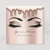 Carte De Visite Carré Maquillage Artiste Eyebrow Lash Parties scintillan (Devant)