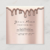 Carte De Visite Carré Maquillage Artiste Eyebrow Lash Parties scintillan (Dos)