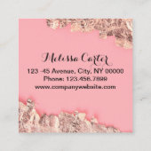 Carte De Visite Carré Maquillage Artiste Eyelash Extensions Lashes Brows (Dos)