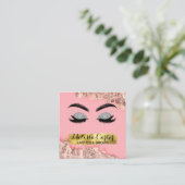 Carte De Visite Carré Maquillage Artiste Eyelash Extensions Lashes Brows (Debout devant)