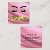 Carte De Visite Carré Maquillage Artiste Eyelash Extensions Lashes Brows (Devant / Derrière)