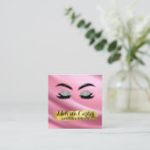 Carte De Visite Carré Maquillage Artiste Eyelash Extensions Lashes Brows (Debout devant)