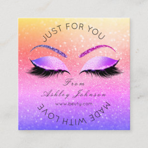 Carte De Visite Carré Maquillage Artiste Lashes Buagie Dall Classy