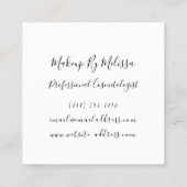 Carte De Visite Carré Maquillage Artiste Lashes Extension Blush Rose Fuc (Dos)