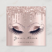 Carte De Visite Carré Maquillage Artiste Lashes ExtensionGlitter Spark C (Devant)