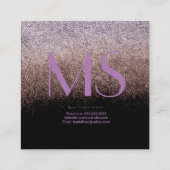 Carte De Visite Carré Maquillage Artiste Lashes Oeil (Dos)