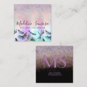 Carte De Visite Carré Maquillage Artiste Lashes Oeil (Devant / Derrière)