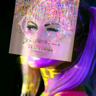 Carte De Visite Carré Maquillage Artiste Organisateur d'événements Holog