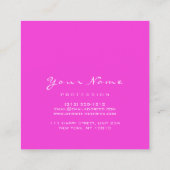 Carte De Visite Carré Maquillage Artiste Professionnel Eyelash Simple Ro (Dos)